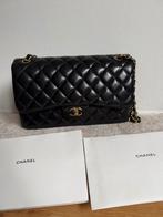 Chanel classic flap bag 2.55 medium zwart goud origineel!!, Ophalen of Verzenden, Zo goed als nieuw, Zwart