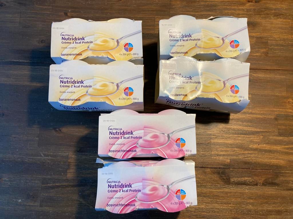 19x Nutricia Nutridrink crème 2kcal Proteïne 200gr, Ophalen of Verzenden