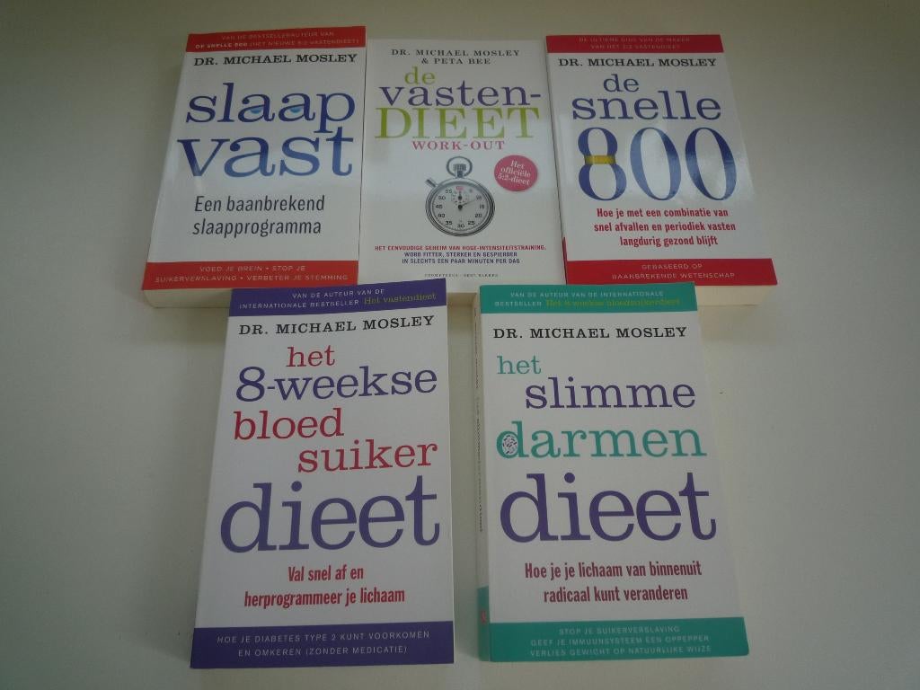 Nog 4 boeken van Michael Mosley over gezondheid en gewicht, Boeken, Ophalen of Verzenden, Zo goed als nieuw, Gezondheid en Conditie