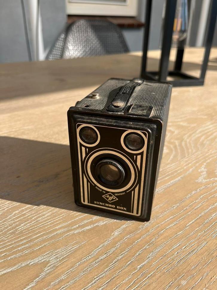 Vintage Agfa Synchro Box camera – Made in Germany – jaren 50, Audio, Tv en Foto, Fotocamera's Analoog, Compact, Overige Merken