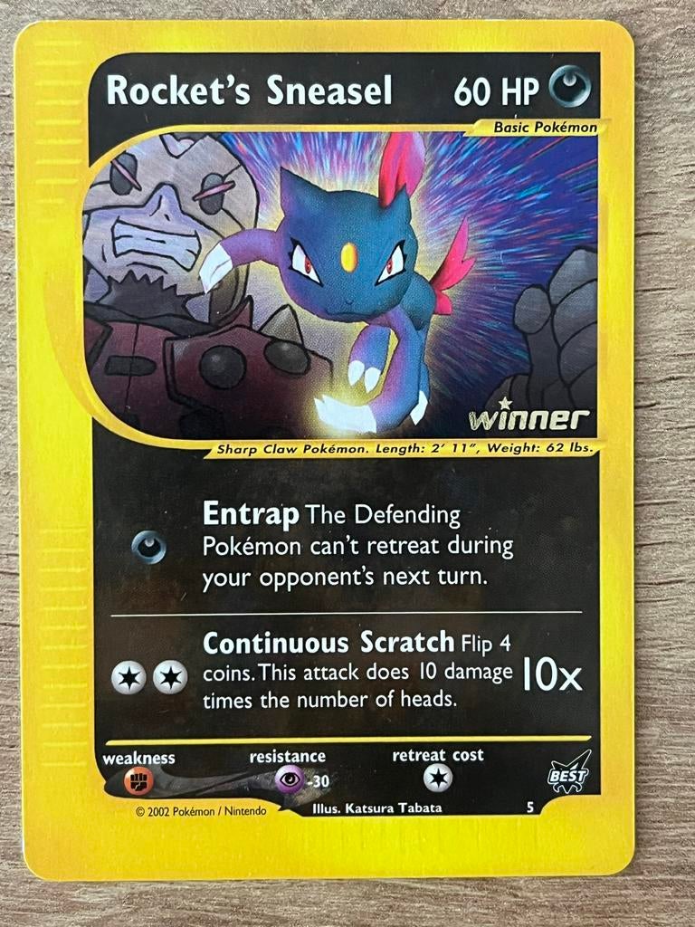 Pokémon Kaart: Rocket's Sneasel (Winner Promo), Ophalen, Zo goed als nieuw, Losse kaart