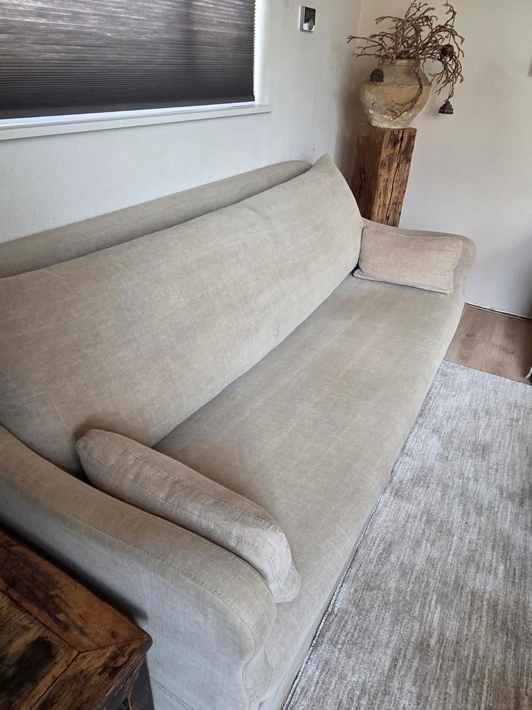 Landelijk 3-zitsbank + fauteuil Coral, 75 tot 100 cm, Zo goed als nieuw, Stof, 200 tot 250 cm
