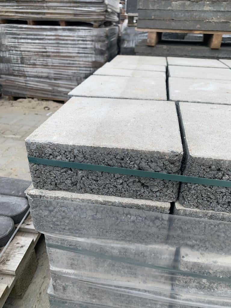 Betonklinker / dubbelklinker 22x22x8 cm Grijs - J&W 26, Tuin en Terras, Tegels en Klinkers, Ophalen, Klinkers, 5 tot 10 m², Zo goed als nieuw