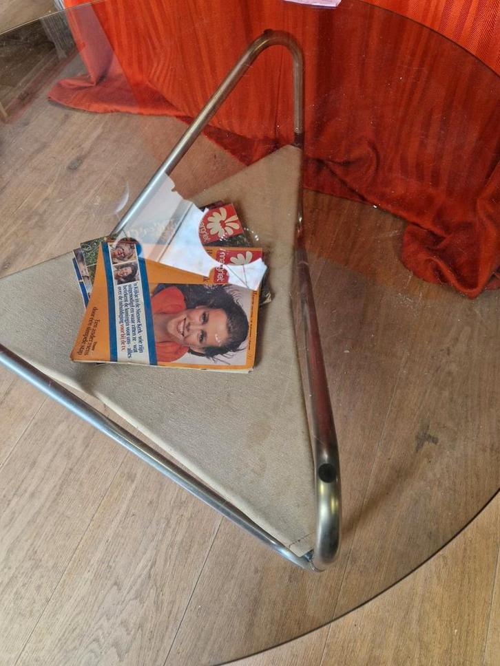 Rook glazen salontafel, Huis en Inrichting, Tafels | Salontafels, Zo goed als nieuw, Minder dan 50 cm, 50 tot 100 cm, 50 tot 100 cm