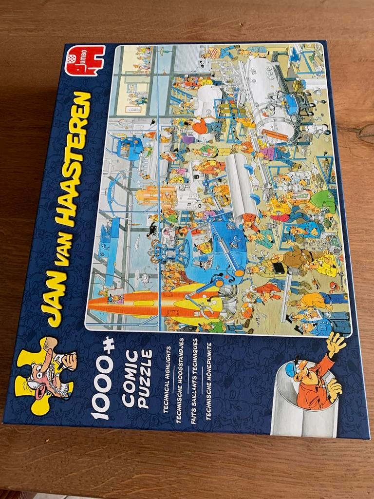 Jan van Haasteren Comic Puzzel - Technische Hoogstandjes, Ophalen of Verzenden, 500 t/m 1500 stukjes, Zo goed als nieuw, Legpuzzel