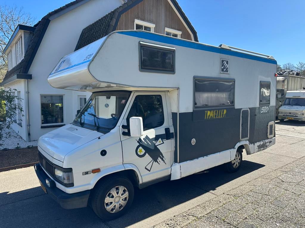 Knaus 570 camper fiat ducato 2.5D BJ1992 opknapper, Caravans en Kamperen, Campers, Bedrijf, Alkoof