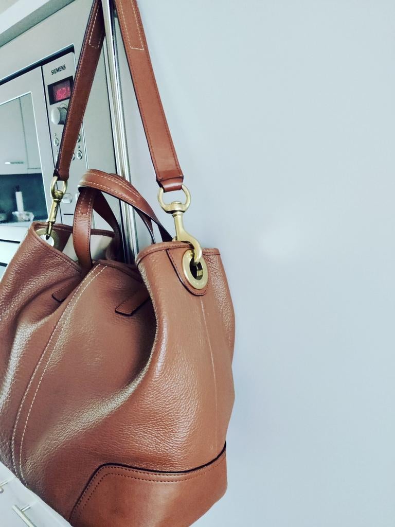 Coach  leren tas 34 X 27 X 15 cm €489, Ophalen of Verzenden, Bruin