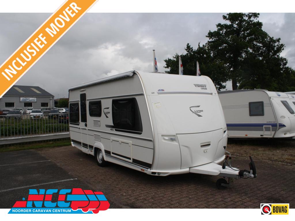 Fendt Saphir 465 TG 2 enkele bedden, Caravans en Kamperen, Rondzit, Overige typen, Schokbreker, Tot en met 4