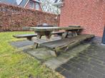 Gebruikte picknicktafel 3 meter lang, Tuin en Terras, Picknicktafels, Ophalen, Gebruikt, Rechthoekig, Hout