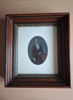 Antiek portret in mooie houten lijst, Ophalen of Verzenden