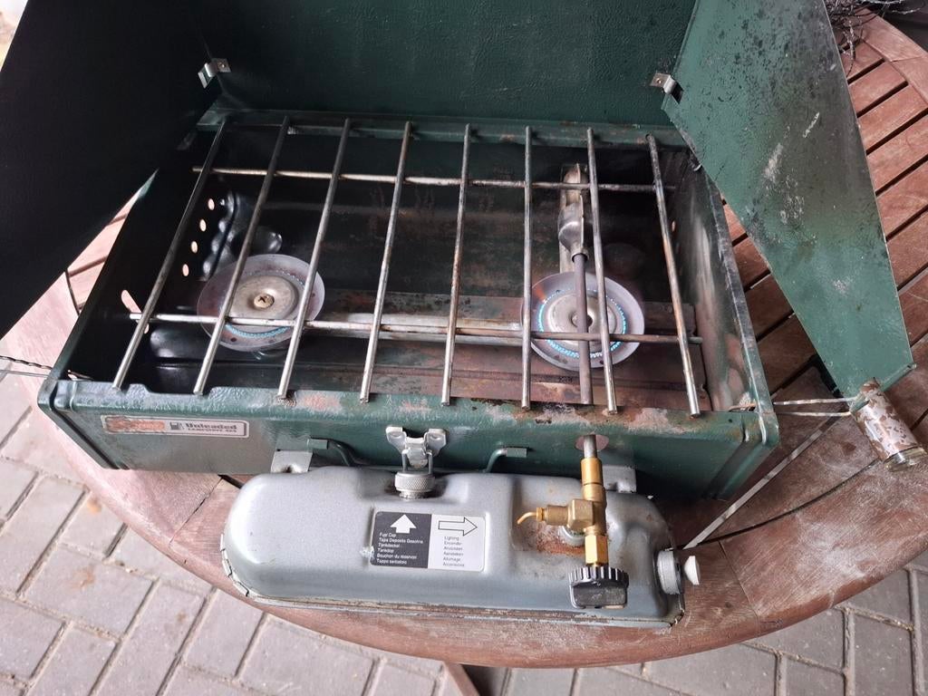 Coleman 442 2 pits benzinebrander noodpakket vintagekamperen, Caravans en Kamperen, Kampeeraccessoires, Ophalen of Verzenden