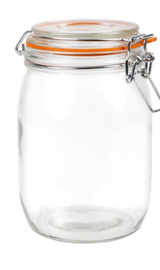 8 grote weckpotten, Huis en Inrichting, Keuken | Potten en Pannen, Ophalen, Zo goed als nieuw, Rvs