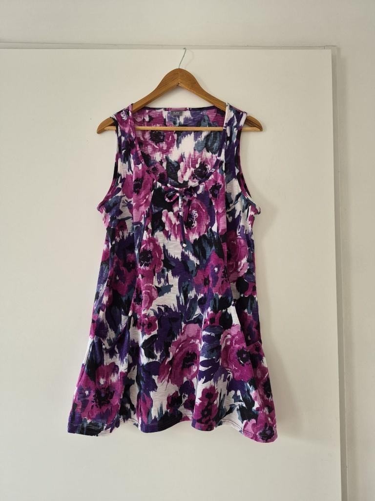 Tuniek LIV maat XL - paars / wit, Paars, Maat 46/48 (XL) of groter, Ophalen of Verzenden, Zo goed als nieuw