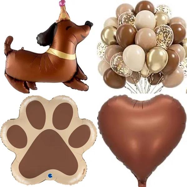 Honden ballonnen set Happy Dog bruin, Dieren en Toebehoren, Nieuw, Ophalen of Verzenden, Info@sweet-one.nl, Sweet-One