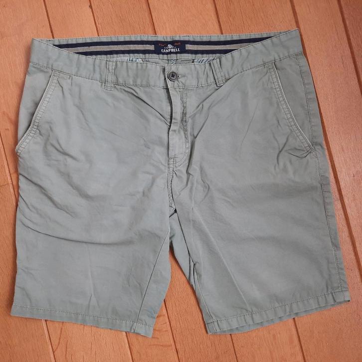 Campbell Classic Short licht groen maat 54, Kleding | Heren, Broeken en Pantalons, Zo goed als nieuw, Maat 52/54 (L), Groen, Ophalen of Verzenden