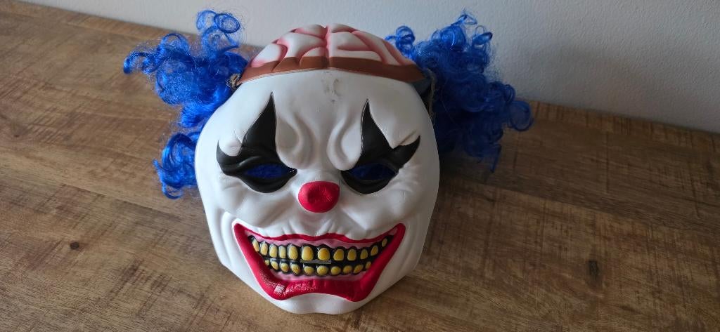 Eng masker, Hobby en Vrije tijd, Feestartikelen, Ophalen of Verzenden, Zo goed als nieuw, Halloween of Griezel