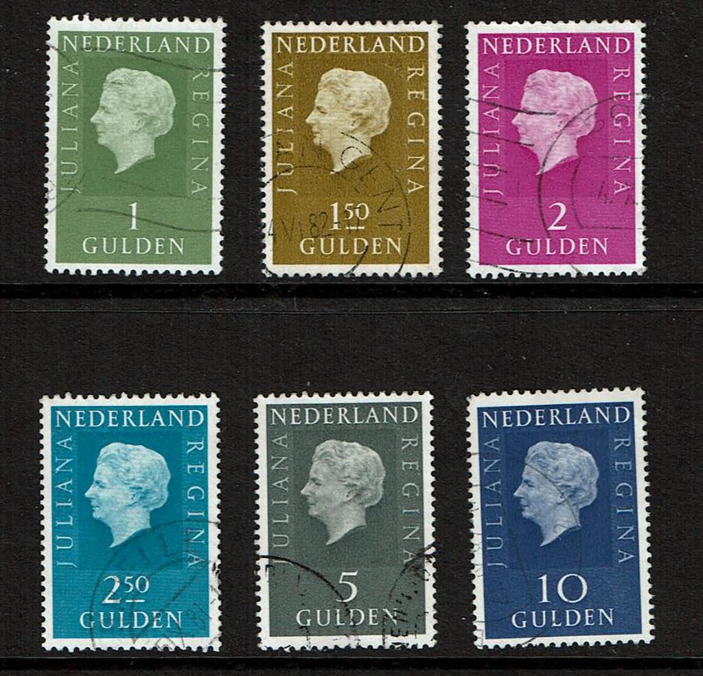 Nederland NVPH 952-958B gestempeld, Postzegels en Munten, Postzegels | Nederland, Verzenden, Na 1940, Gestempeld