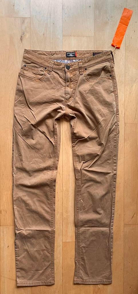 State Of Art Monza Regular fit broek oker geel bruin W32 L34, Kleding | Heren, Spijkerbroeken en Jeans, Ophalen of Verzenden, Zo goed als nieuw