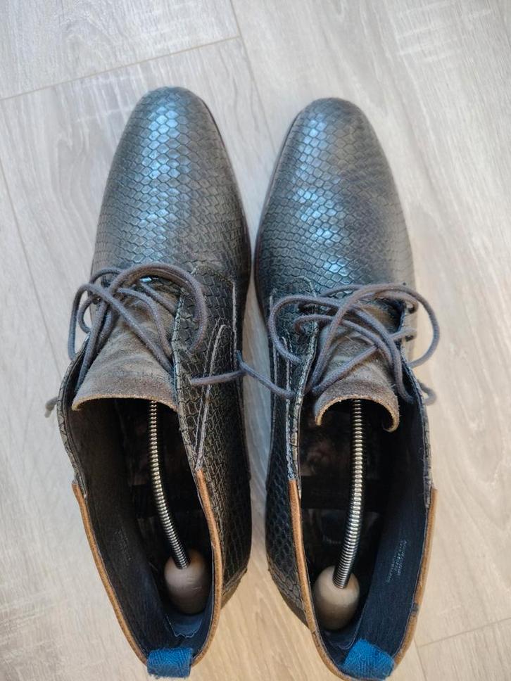 REHAB herenschoenen maat 47 donkergroen leer/suède, Kleding | Heren, Schoenen, Zo goed als nieuw, Veterschoenen, Overige kleuren