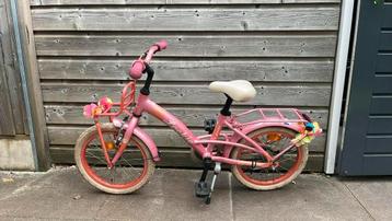 Loekie roze kinderfiets, meisjesfiets 16 inch beschikbaar voor biedingen