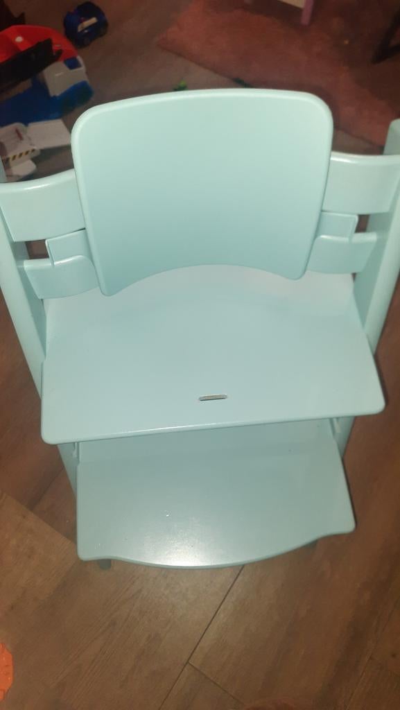 Stokke Tripp Trapp kinderstoel met kussens, Ophalen of Verzenden, Gebruikt, Meegroeistoel, Gordel(s)