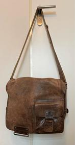 Vintage leren mannen schoudertas (aunts & uncles), Overige merken, Gebruikt, Bruin, Ophalen of Verzenden