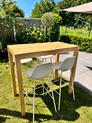 Mooie Bartafel van mangohout – als nieuw –112x55x108cm beschikbaar voor biedingen