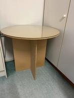Ronde bijzettafel met geslepen glasplaat, Ophalen, Overige materialen, Rond, Zo goed als nieuw