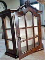 Vintage wandkastje voor servies kristal br 58x56x15, Antiek en Kunst, Antiek | Meubels | Kasten, Ophalen of Verzenden
