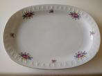 Grote Ovale schaal porselein jaren '50 met bloemetjesrand, Antiek en Kunst, Antiek | Porselein, Ophalen of Verzenden