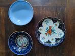 Drie Vintage Flora Gouda schaaltjes, Antiek en Kunst, Antiek | Porselein, Ophalen of Verzenden