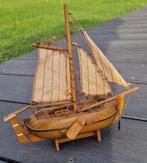 Zeilboot Platbodem zeer veel details, Hobby en Vrije tijd, Modelbouw | Boten en Schepen, Ophalen of Verzenden, Gebruikt