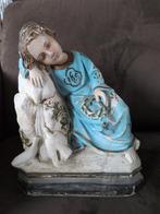 Brocante Gipsen Beeld Engel met Duiven, Ophalen