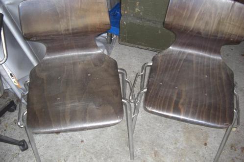 flototto stoelen 7 stuks Flötotto vintage schoolstoelen, Huis en Inrichting, Stoelen, Gebruikt, Vijf, Zes of meer stoelen, Hout