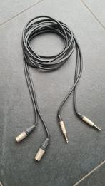 Set van 2x Pro Neutrik XLR–Jack kabels 3m – Studio kwaliteit, Ophalen of Verzenden, Zo goed als nieuw, Speaker of Versterker
