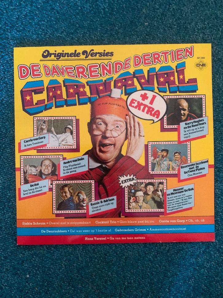 Carnaval LP - De Daverende Dertien oa Bassie & Adriaan, Cd's en Dvd's, Vinyl | Nederlandstalig, Zo goed als nieuw, Overige genres