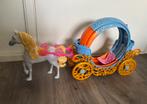 Z.g.a.n. Barbie Assepoester paard + koets, Kinderen en Baby's, Ophalen of Verzenden, Zo goed als nieuw, Barbie