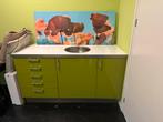 Mooi groen keukenblok met frisse uitstraling!, Huis en Inrichting, Keuken | Complete keukens, Ophalen, Zo goed als nieuw, Wit
