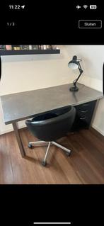 Ikea bureau ladeblok bureaustoel en lamp, Huis en Inrichting, Bureaus, Ophalen, Gebruikt