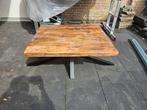 Mango houten salon tafel met spinpoot, Huis en Inrichting, 50 tot 100 cm, Minder dan 50 cm, Metaal, Rechthoekig