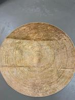 viscose vloerkleed geel met print 130cm rond, Interieur05, Rond, Ophalen of Verzenden, 8914BK