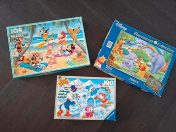 Disney Puzzel Set: Winnie de Poeh, Duck Tales, Minnie Mouse beschikbaar voor biedingen