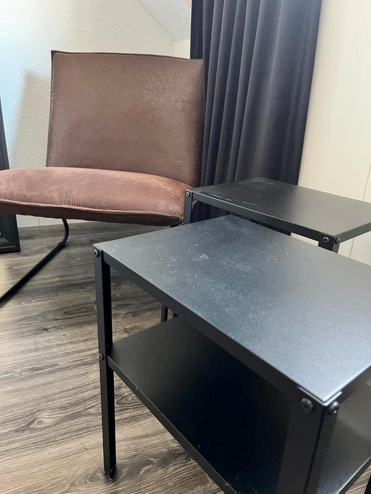 Lees-stoel incl bijzettafeltjes, Huis en Inrichting, Fauteuils, Zo goed als nieuw, Overige materialen, Minder dan 50 cm, Ophalen
