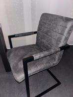 Eetkamerstoel Lizzy, Leen Bakker - 4 stoelen - Antraciet, Huis en Inrichting, Ophalen, Zo goed als nieuw, Grijs