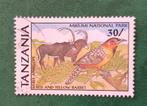 Tanzania pz antilop + red and yellow barbet, Postzegels en Munten, Postzegels | Afrika, Verzenden, Tanzania, Gestempeld