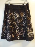 Prachtig geborduurd wollen rokje van Maliparmi, maat 36, Kleding | Dames, Bruin, Ophalen of Verzenden, Zo goed als nieuw, Maat 36 (S)