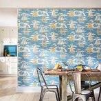 Sanderson behang Klimop/zeemeeuw/bloemen, Huis en Inrichting, Stoffering | Behang, Ophalen of Verzenden, 75 m² of meer