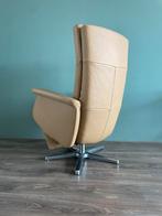 Zeer nette licht bruine / beige leren relax fauteuil, Huis en Inrichting, Fauteuils, Ophalen, Nvt, Nvt, Nvt