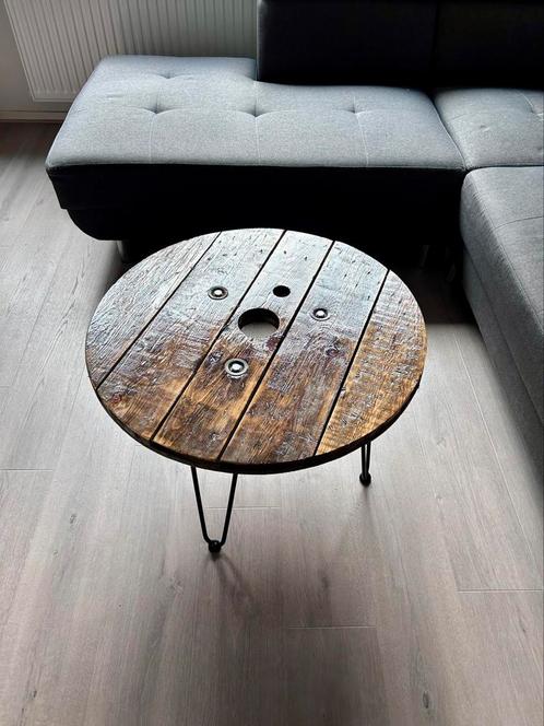 Salontafel van kabelhaspel, Huis en Inrichting, Tafels | Salontafels, Nieuw, Minder dan 50 cm, 50 tot 100 cm, Rond, Ophalen of Verzenden