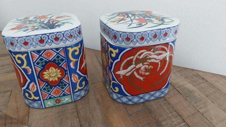 Twee Chinese voorraadpotten, Antiek en Kunst, Antiek | Keramiek en Aardewerk, Ophalen of Verzenden
